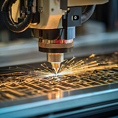 Laser cutting technology advancements manufacturing facility industrial process precision engineering close-up innovation