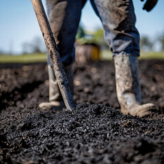Agricultural work farmland photography outdoor setting close-up perspective farming techniques