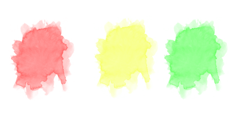 Vibrant red yellow green abstract watercolor ink splash artistic texture black digital graphic design element