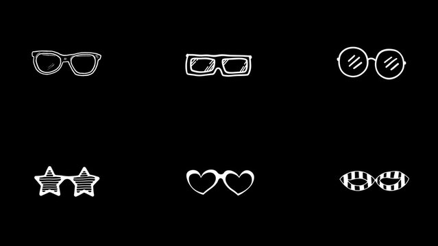 Animated Stickers Glasses