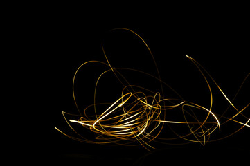 malerei gelb schwarz licht