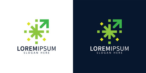 Green Arrow logo simple design icon vector. Symbols for Arrow business, marketing simple elements logo. 