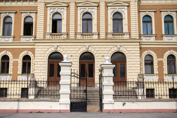 The historic Serbian Orthodox Seminary building founded in 1794, a landmark of neoclassical architecture in Sremski Karlovci, Serbia