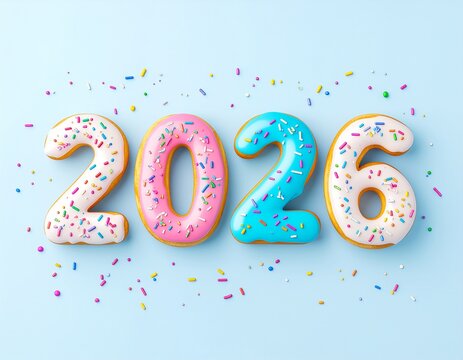 donat dengan konsep tahun 2026