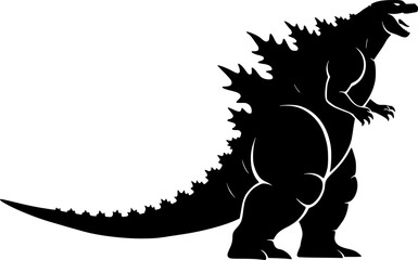 Fototapeta premium Mythical Monster Creature Vector Silhouette Illustration 