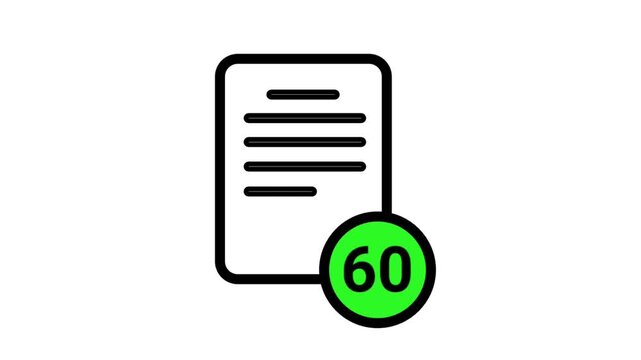 Animated document with numerical calculations. Suitable for official contracts, certificates, quality assurance, or legal agreement records.