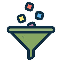 funnel management sorting icon
