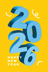 Color gradient new year 2026 vector design