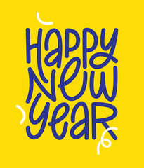 Elegant flat art happy new year 2026 design