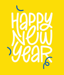 New year greeting card 2026 vector illustration