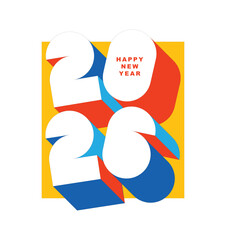 New year countdown 2026 vector illustration design