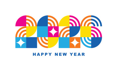 Party invitation new year 2026 vector illustration