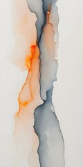 Vibrant abstract art with orange and gray hues