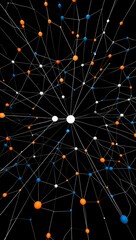 Vibrant network connections in modern digital space