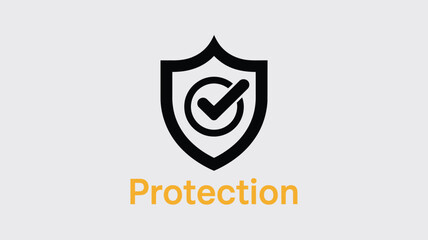 Naklejka premium Shield icon with checkmark symbolizing protection and security guarantee.