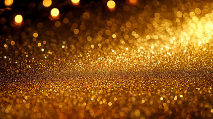 Elegant gold glitter texture background, shimmering lights
