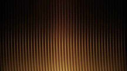 Obraz premium Vertical golden light beams on a dark background with a gradient effect in the center