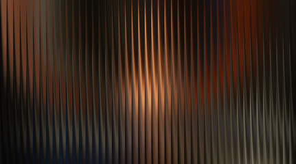 Vertical metallic bars with a glowing light effect in the center creating a futuristic abstract pattern