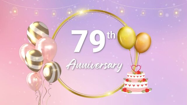 Cinematic Anniversary Celebration Template for 79 Years with Soft Lights