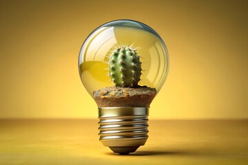 surreal-concept-of-a-light-bulb-with-a-cactus