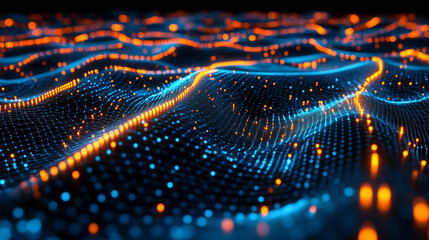 3D rendering of big data and AI neural networks visualizing complex information flow, machine learning, and futuristic technology for data analysis, cyberspace, and innovation concepts.