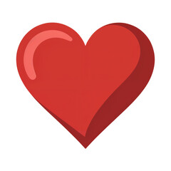 Red heart isolated