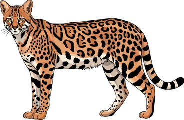 Fototapeta premium emerald jungles jeweled sentinel a magnificent pattern of untamed beauty, vector isolated on transparent background