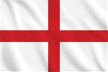 Fototapeta premium 3d illustration waving flag of England. Vector flag of England . Symbol of England.