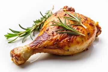 Juicy Grilled Chicken Leg with Rosemary - Gourmet Food Photography