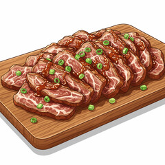 Bulgogi beef marinated in sweet and savory sauce served