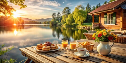 Lakeside Cottage Breakfast: Scenic Lakefront Home with Delicious Food