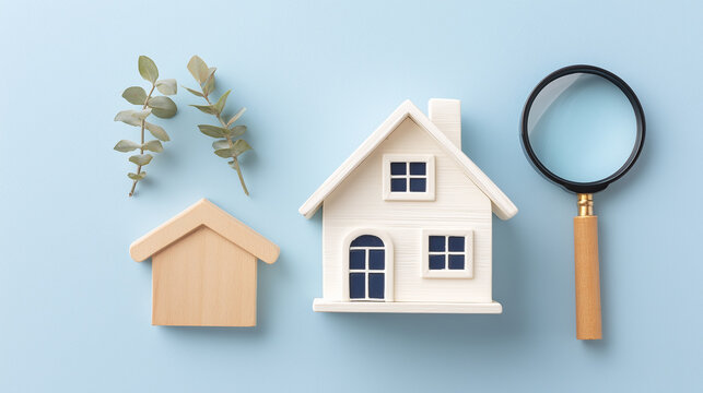 住宅査定や調査を連想させる写真素材