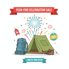 year end celebration sale for outdoor clothing