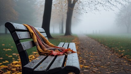 Blanket Left on the Bench