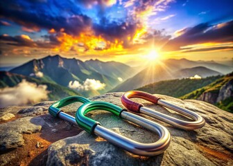 Lightweight Aluminum Carabiners Set for Climbing, Hiking & Outdoor Adventures