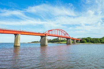 茨城　海門橋と那珂川