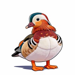 white duck water nature illustration