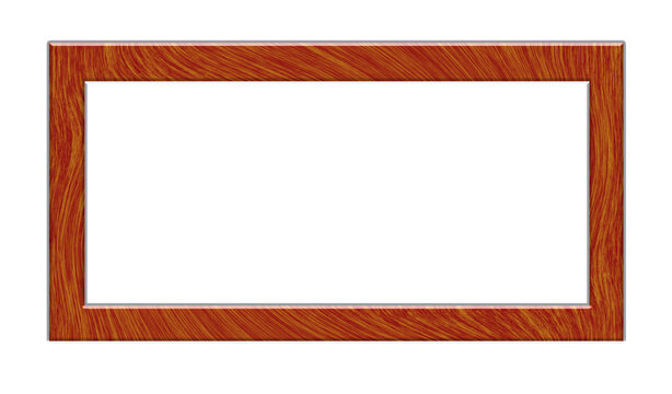 Horizontal Wood Grain squire Picture Frame Mockup PNG