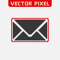 Envelope mail vector pixel icon