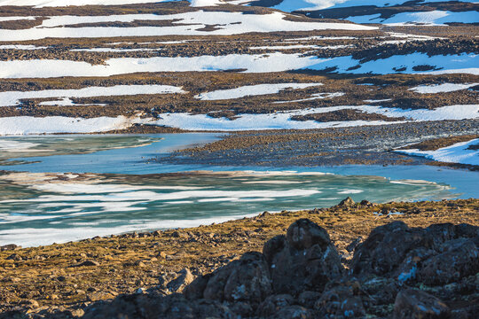 Lake on Putorana Plateau. Russia, Krasnoyarsk region