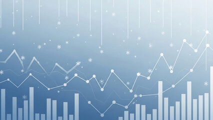 Abstract Financial Data with Snow Elements