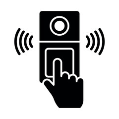 Doorbell Icon Vector Design Template Simple and Modern