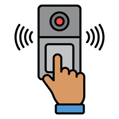 Doorbell Icon Vector Design Template Simple and Modern