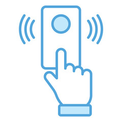 Doorbell Icon Vector Design Template Simple and Modern