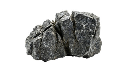 Obraz premium Fractured Dark Gray Stone Fragment rock mineral