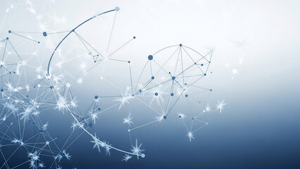 Abstract Fintech Global Transaction Network with Winter Frost Overlay