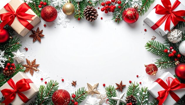 frame of Christmas holidays background with Christmas holidays ornament on white background.
