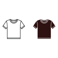 Naklejka premium Two T-shirts with White Trim on Sleeves and Neckline