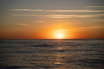 Obraz premium Serene sunrise over Cirali Beach in the morning. Sunrise Over Cirali, Turkey.