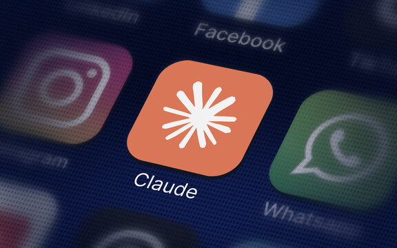 Claude Company logo on the smartphone screen	